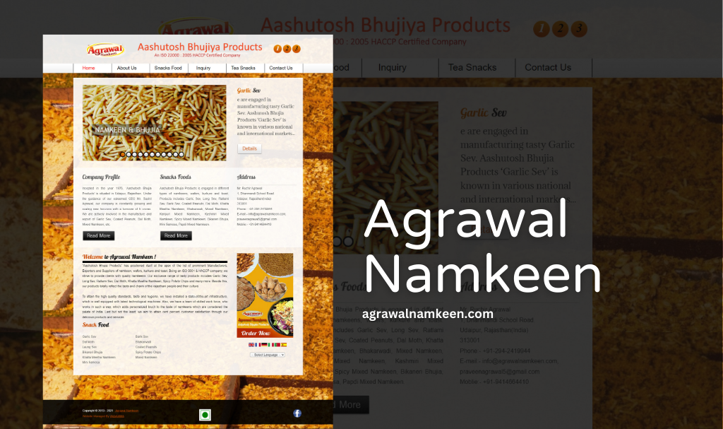 Namkeen Manufacturer Website Designer