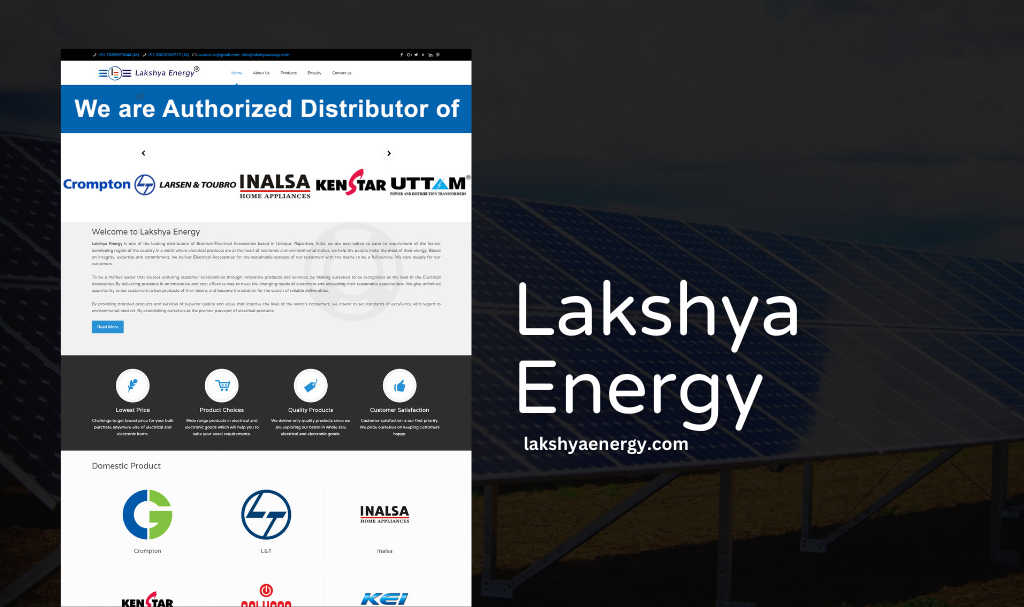 Electronics Product Supplier Company Website Designer