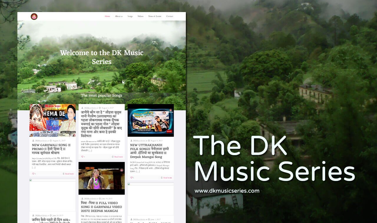 music artist website design