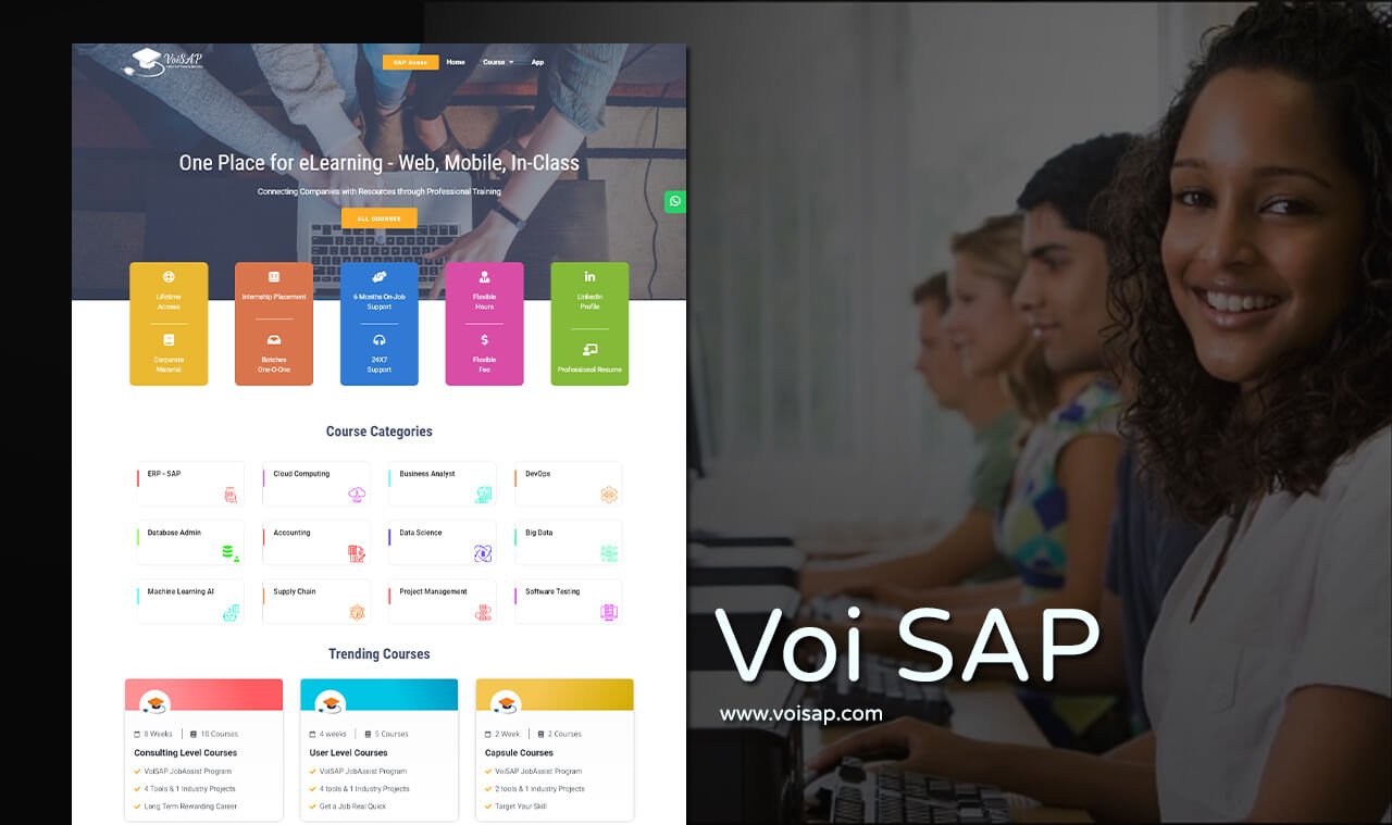 sap training website design