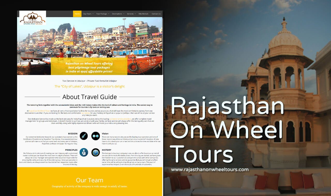 tour operator website design