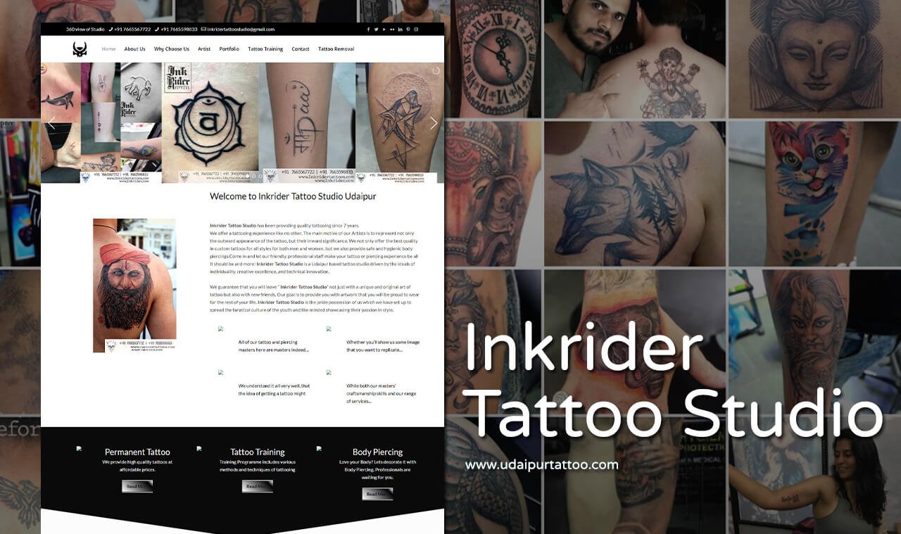 tattoo website design