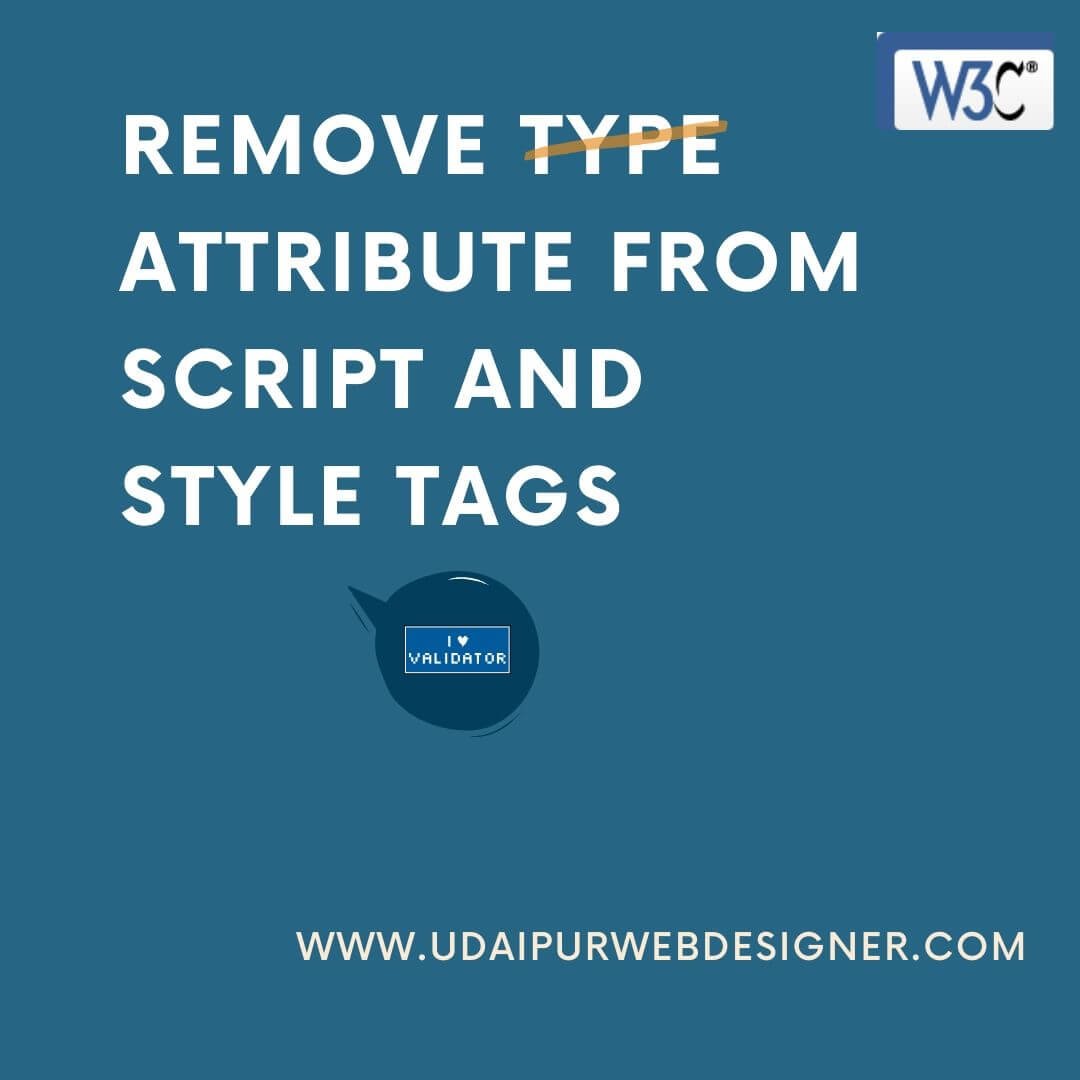 Remove type attribute from script and style tags