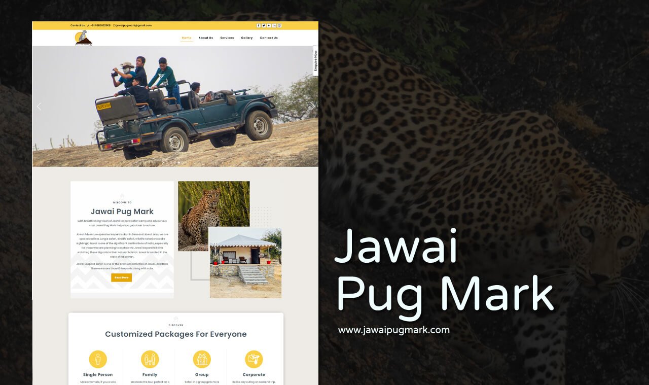 adventure tour website designer in india