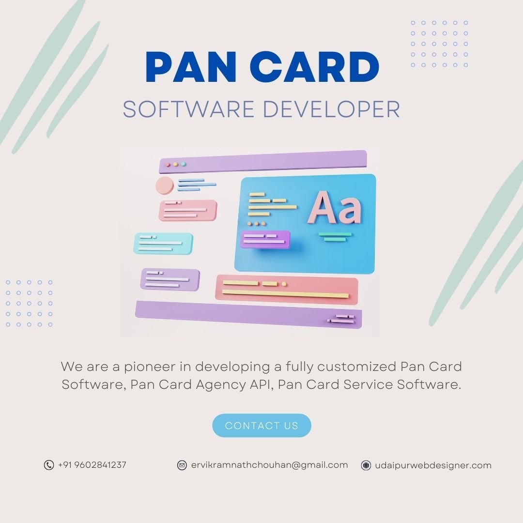 Pan Card Software Developer in Udaipur