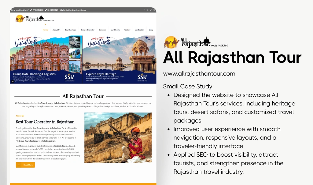 Tour Website Designer in Udaipur 1