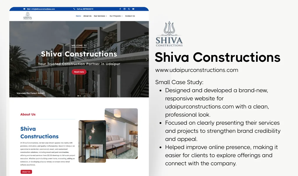 Construction Website Designer