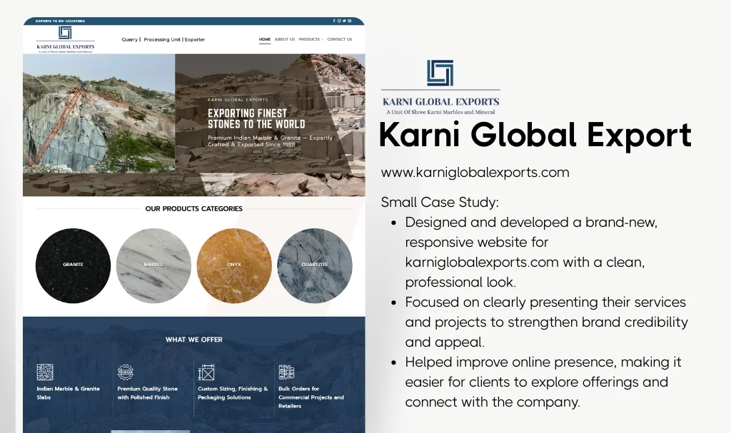 Stone Export Website Designer