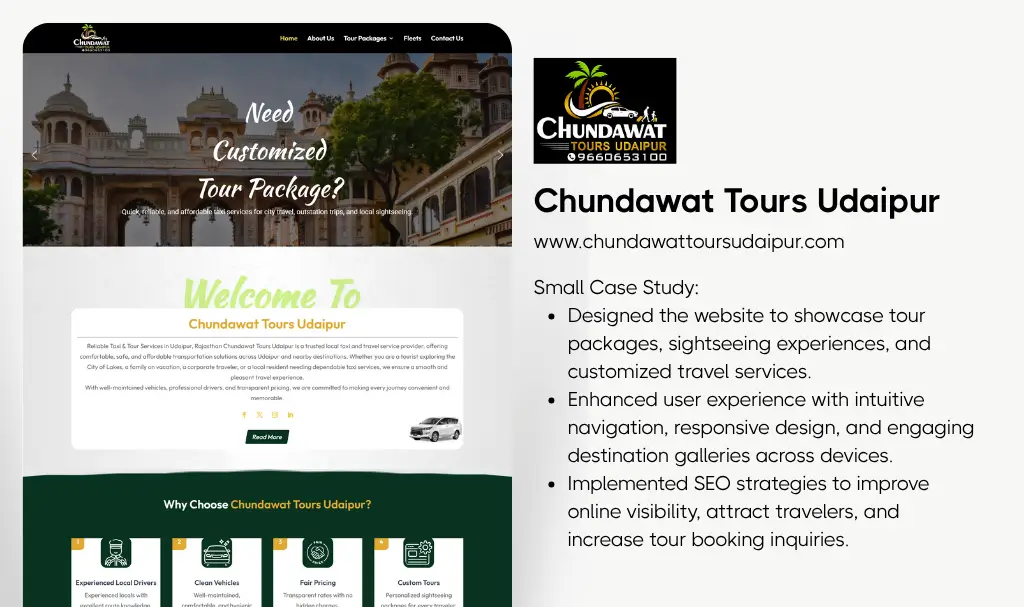 Cab booking website designer udaipur rajasthan