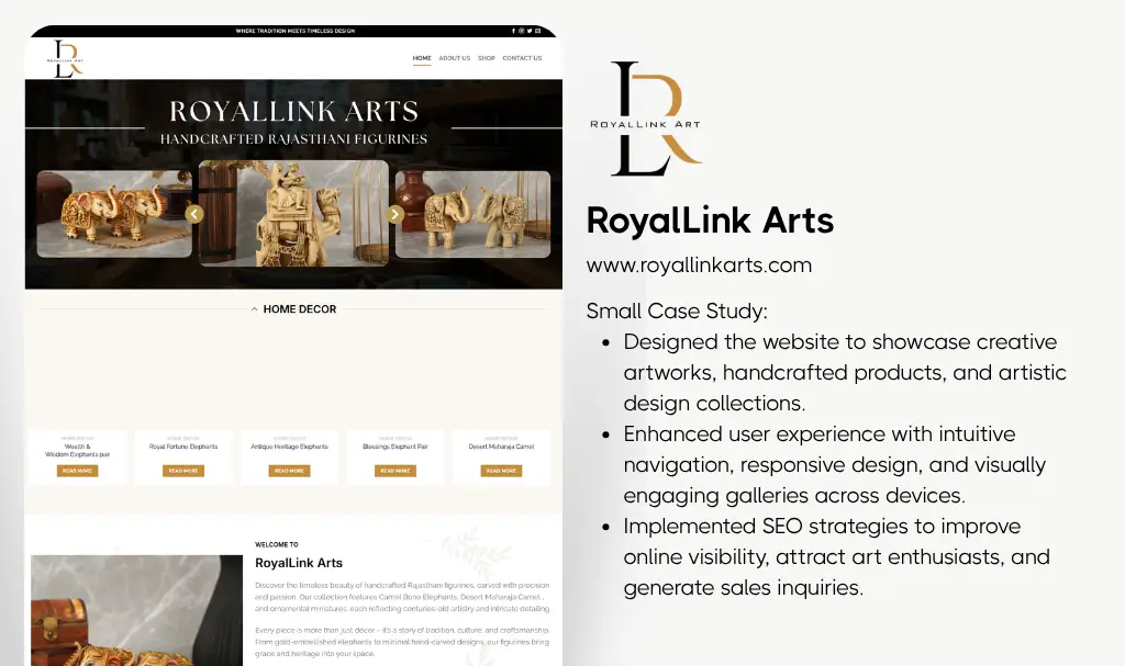 Handicraft home decor website designer udaipur rajasthan