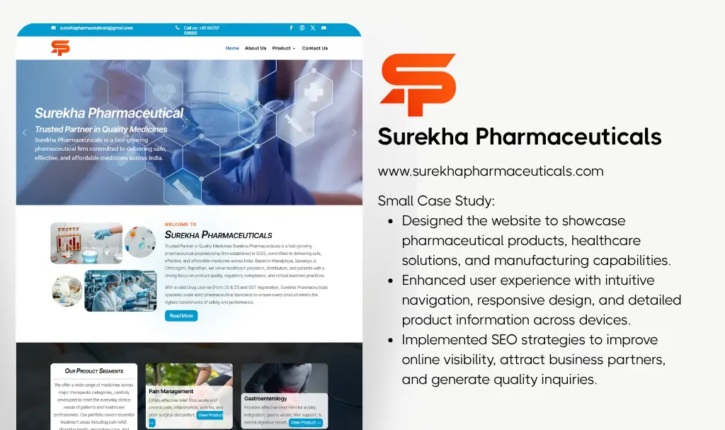 Pharma company website designer udaipur rajasthan