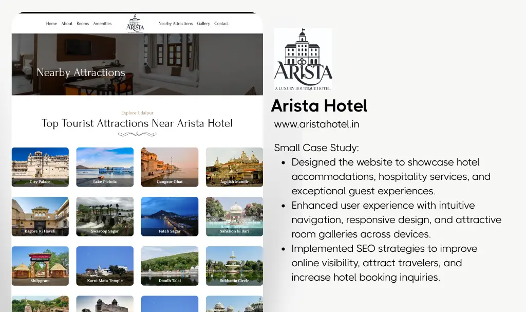 Popular hotel website designer udaipur rajasthan