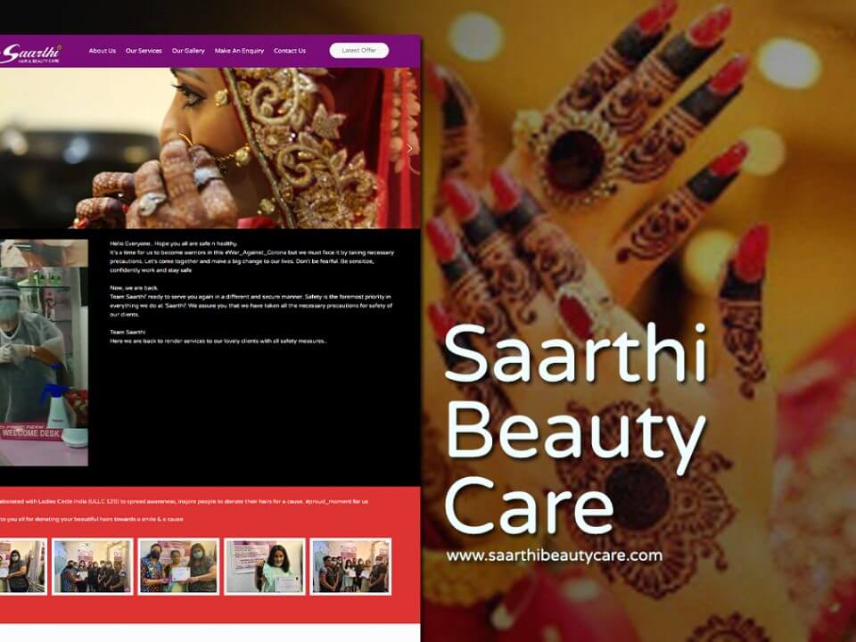 beauty salon website design