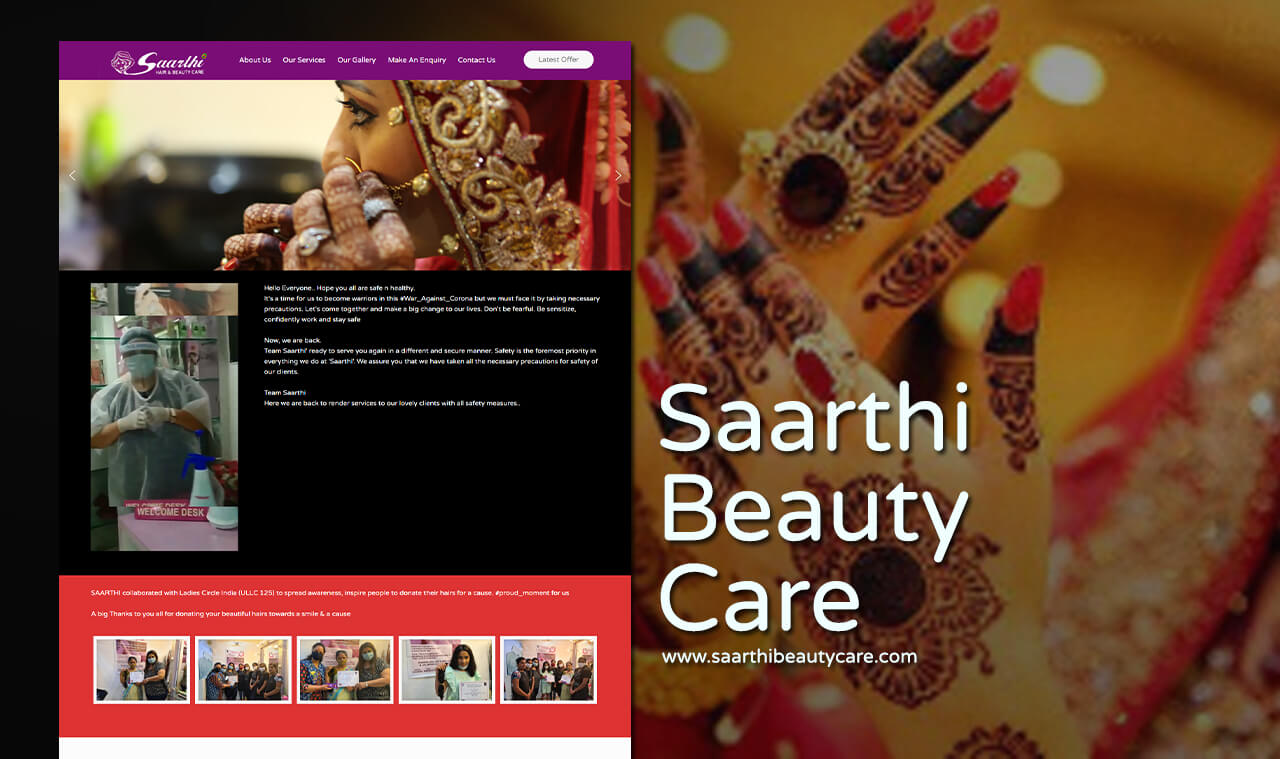 beauty salon website design
