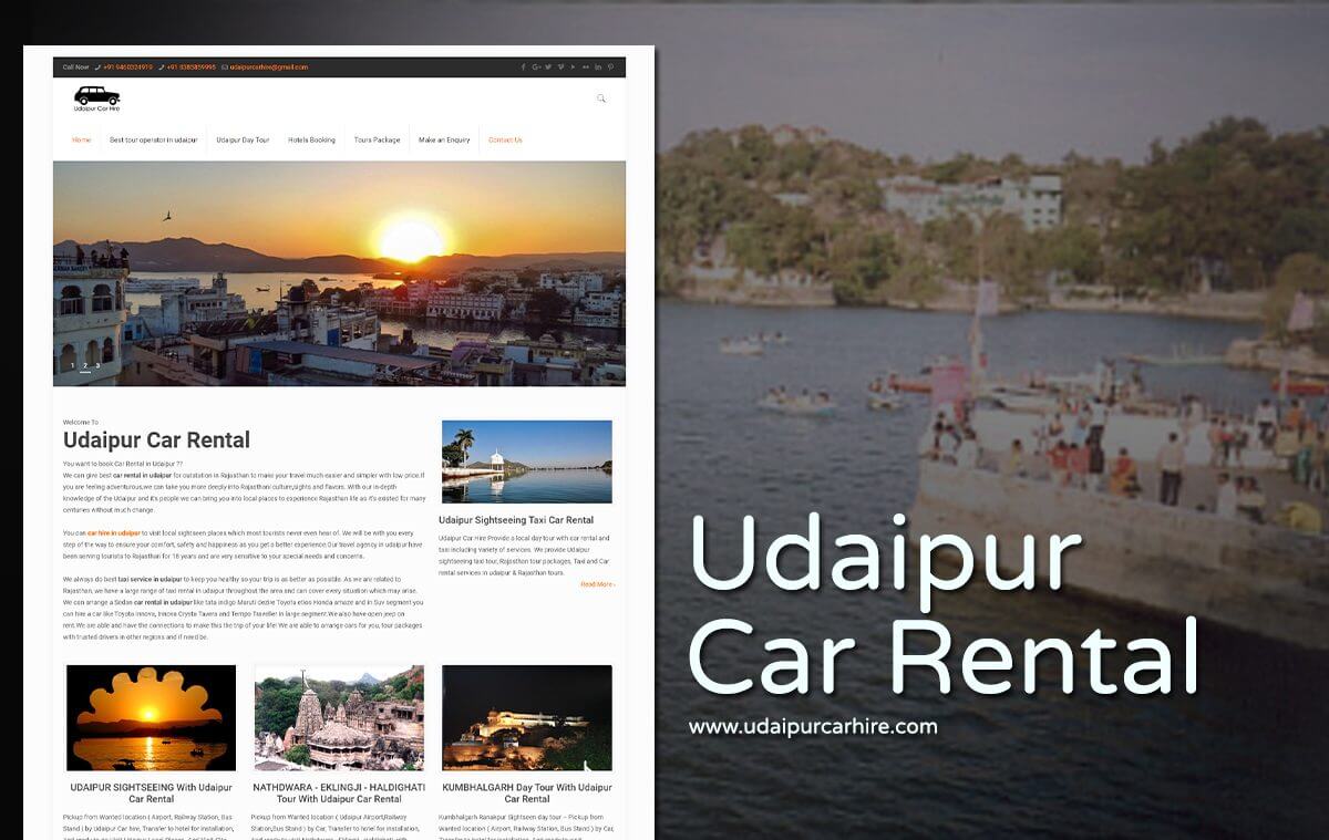 car rental company website design