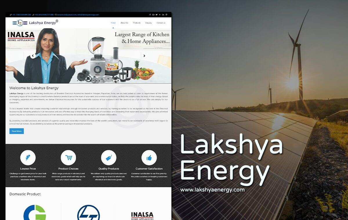 electronics products web design