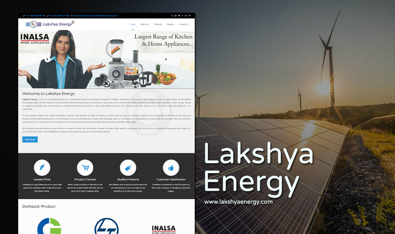electronics products web design