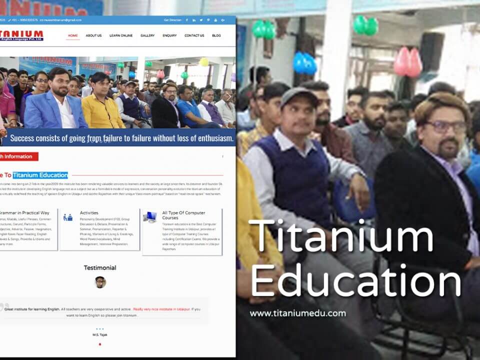 english classes website design