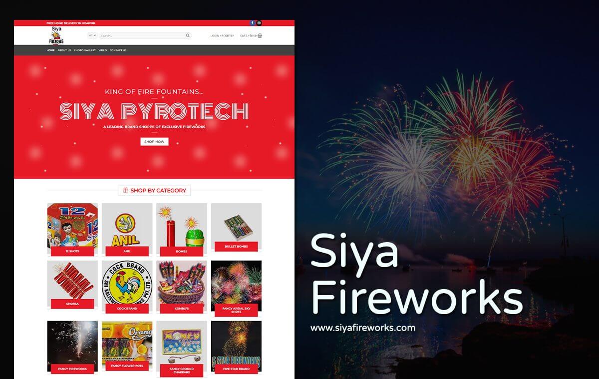 fireworks company website design