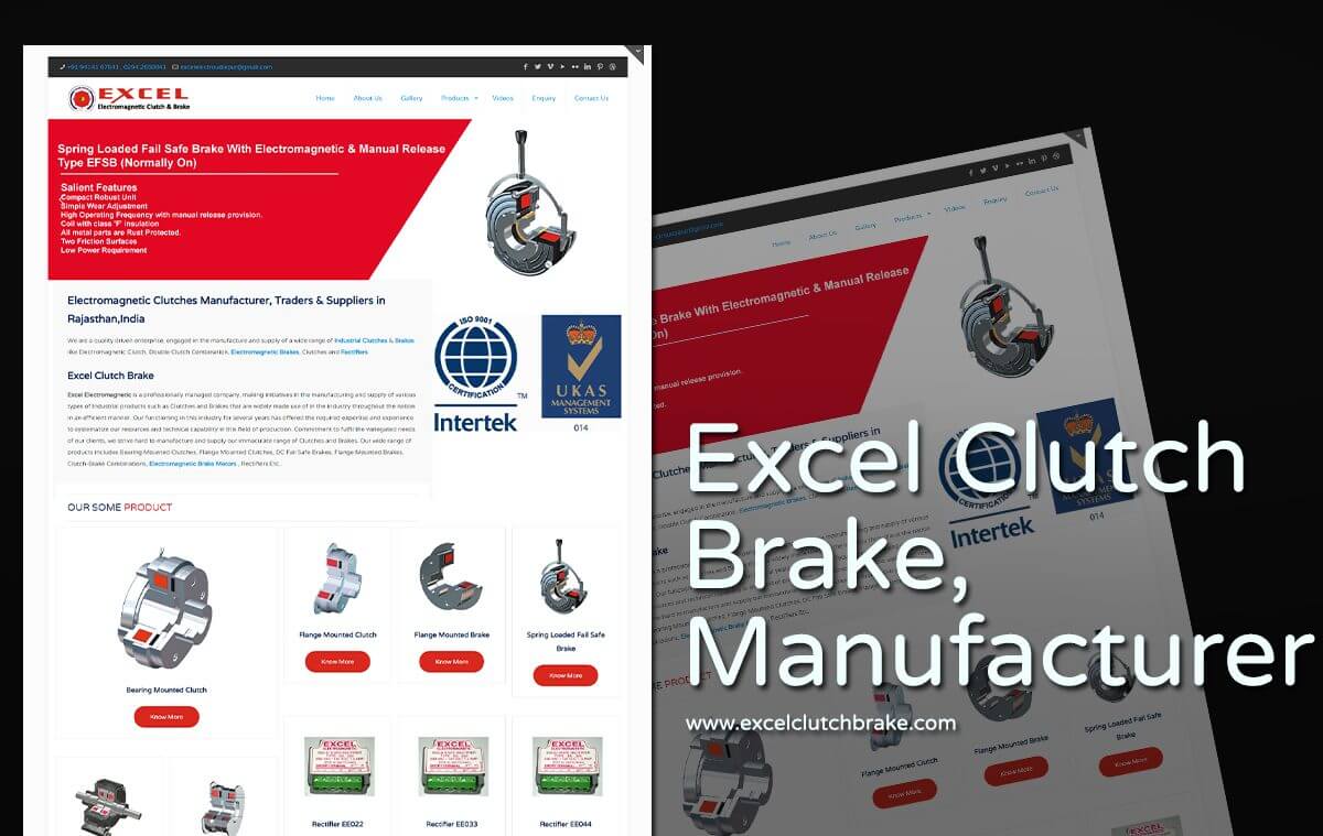 industrial product manufacturer company web design