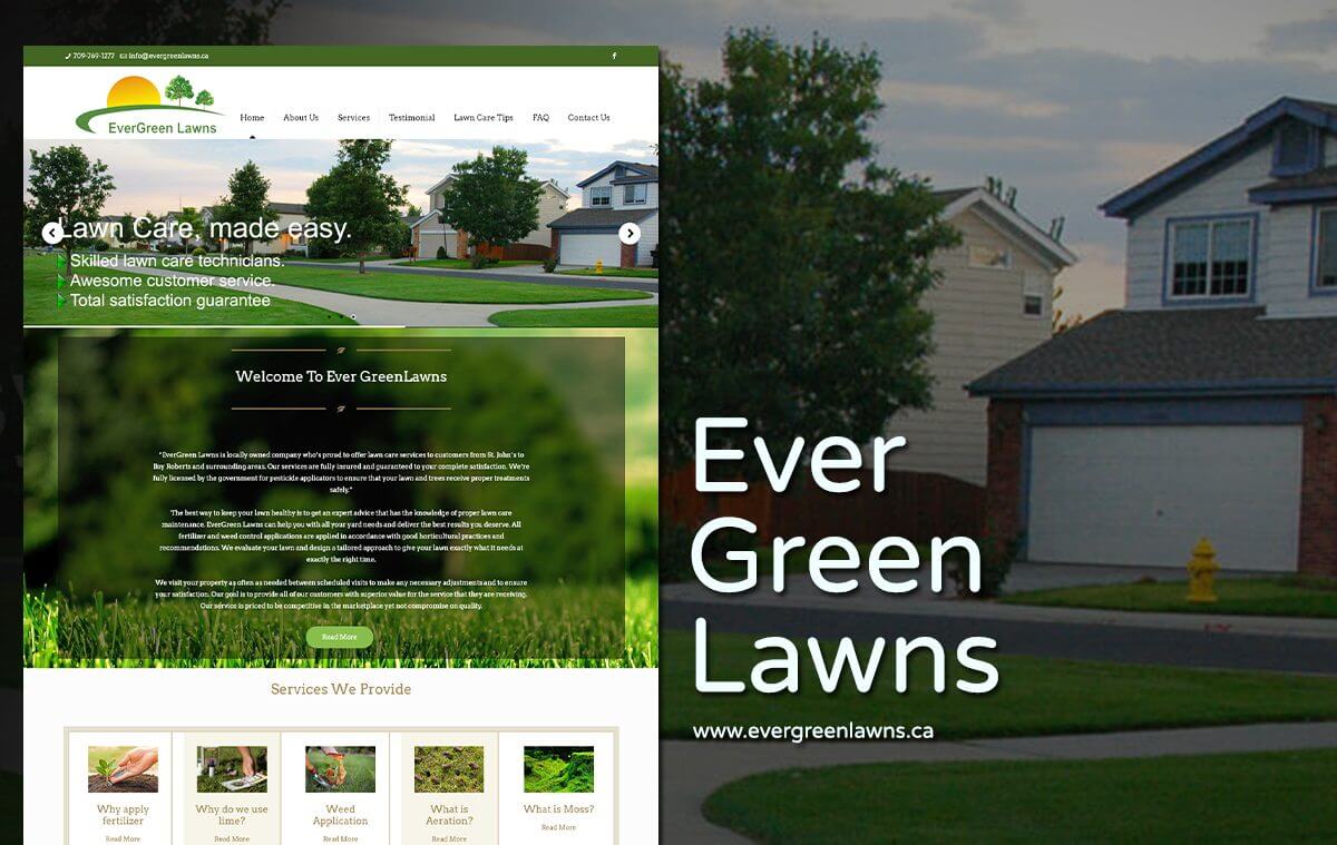 lawn care company web design