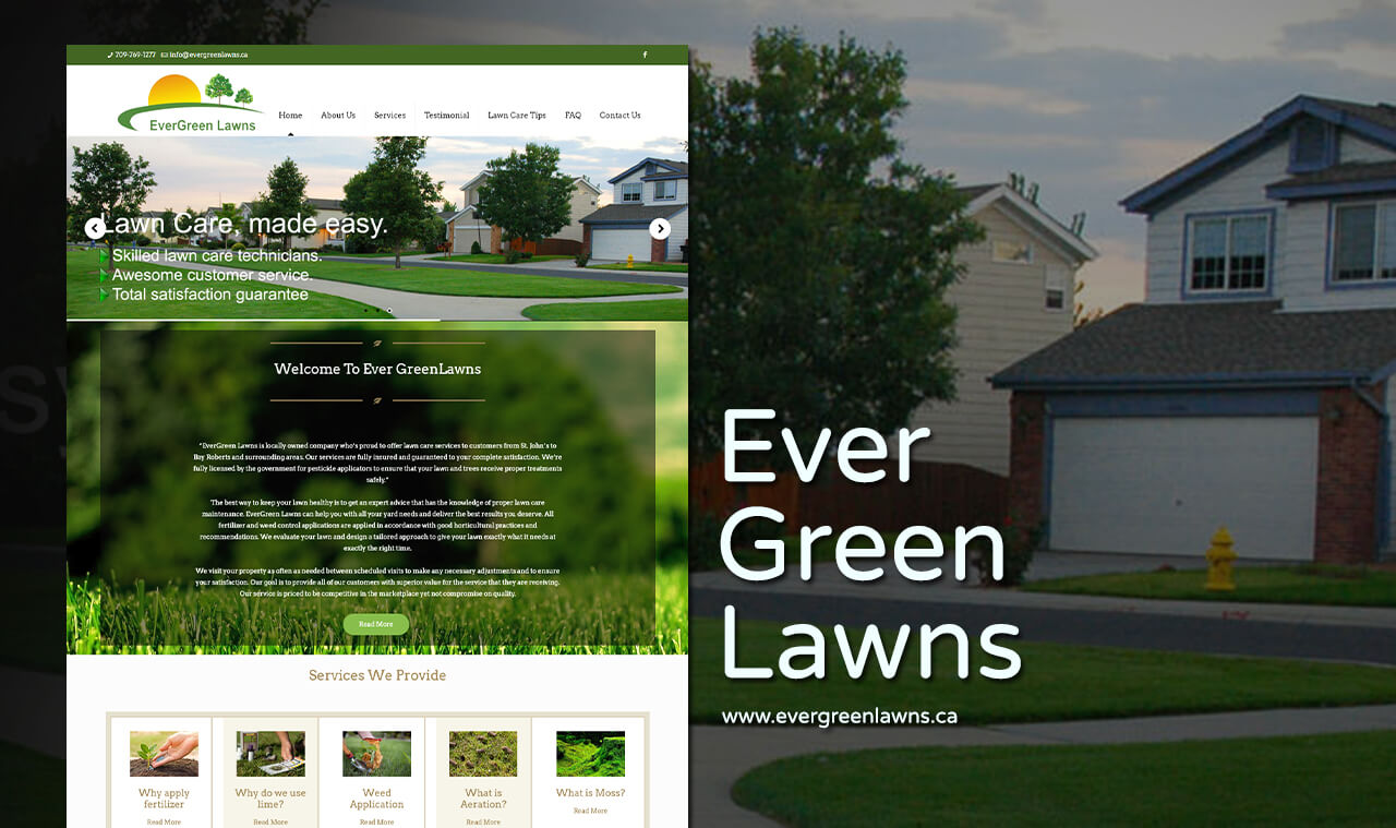 lawn care company web design