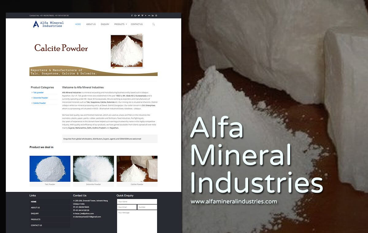 mineral industries web design