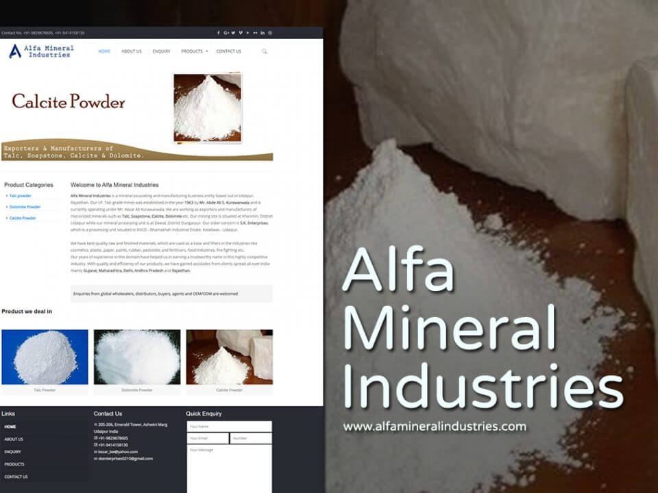 mineral industries web design