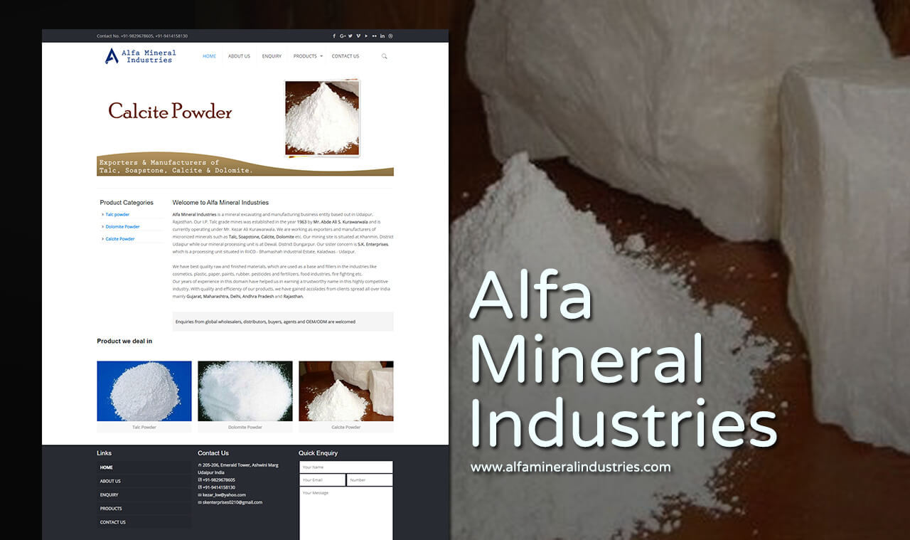 mineral industries web design