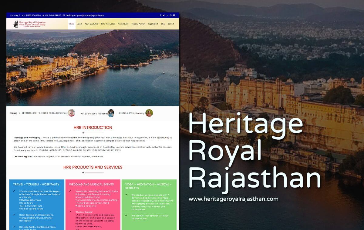 tour guide web design