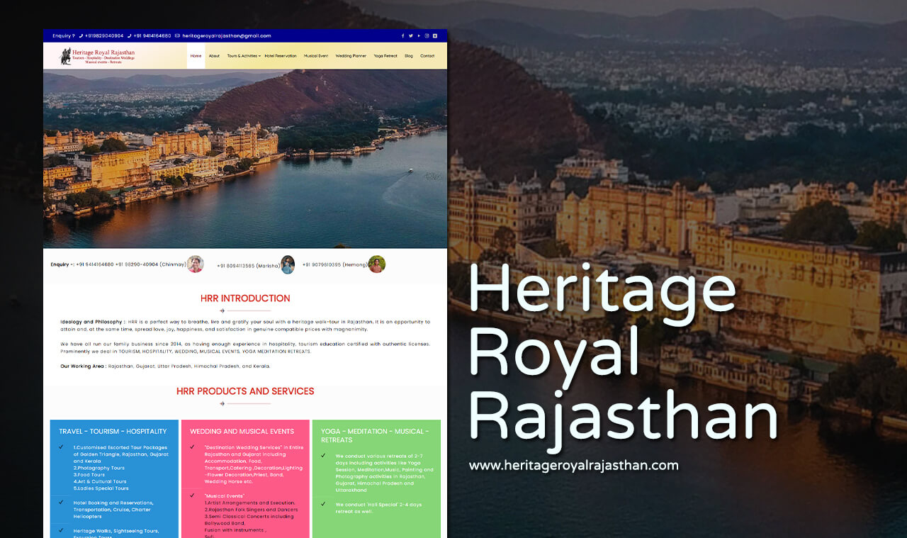 tour guide web design