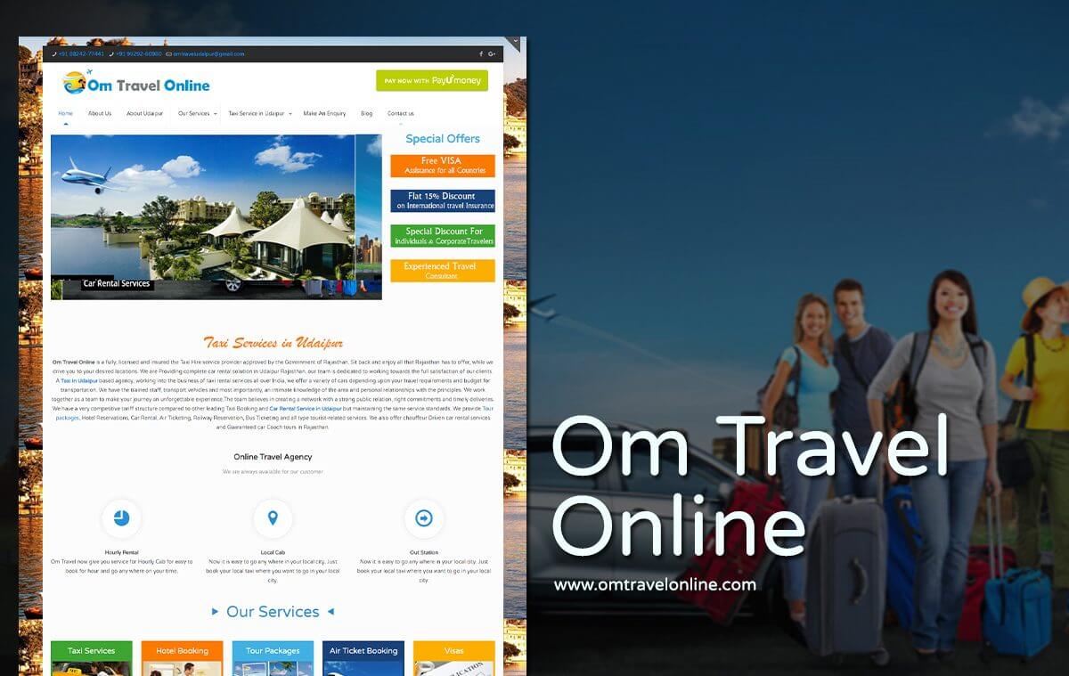 travel agency website design