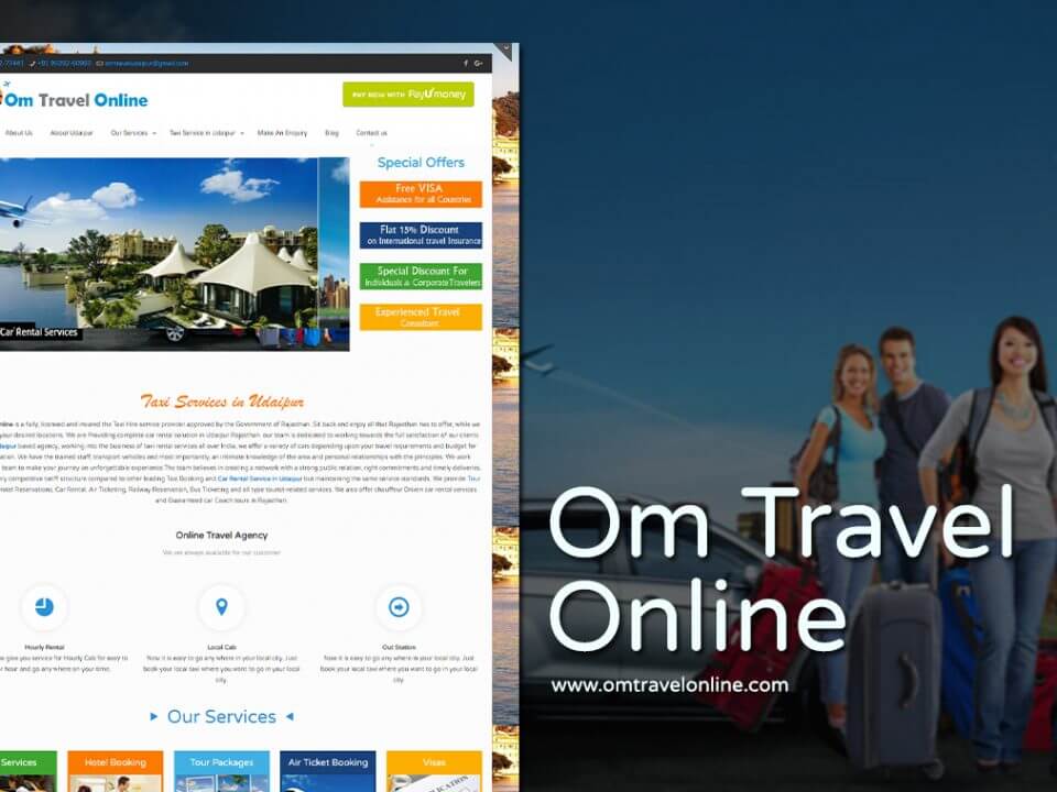 travel agency website design