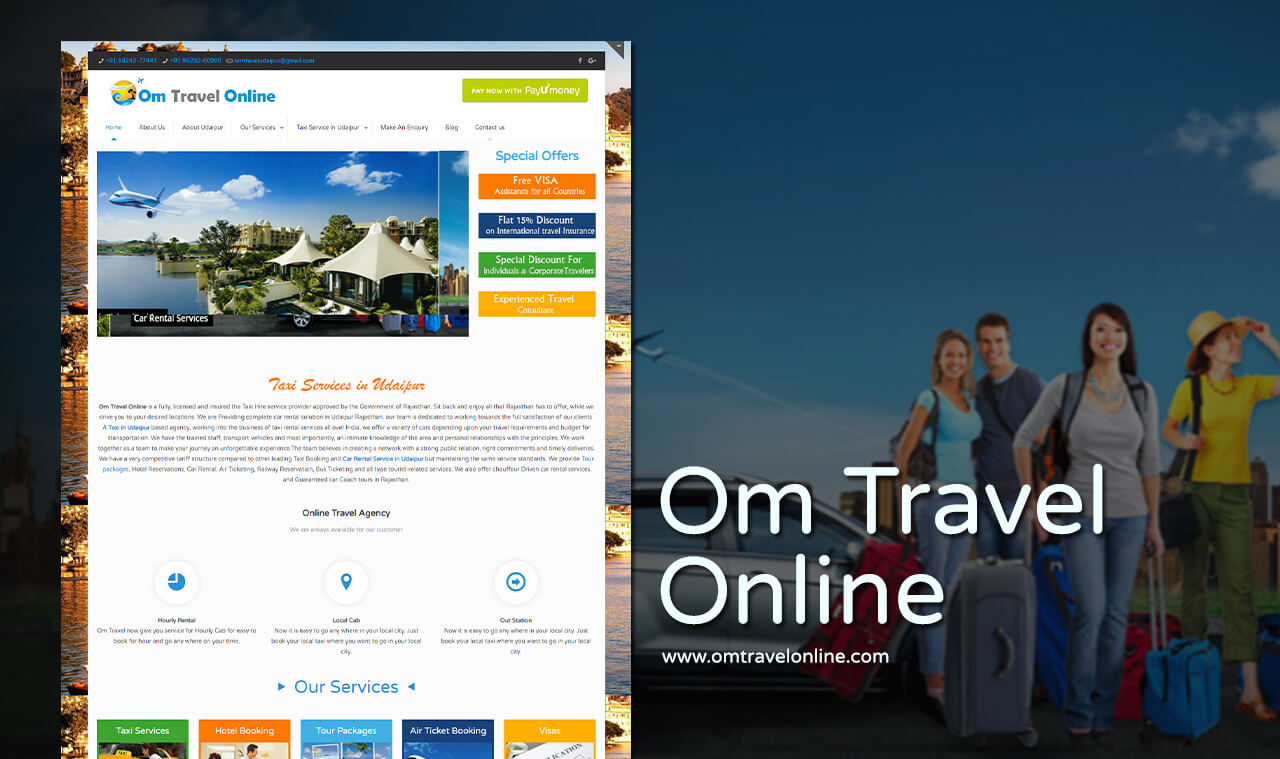 travel agency website design