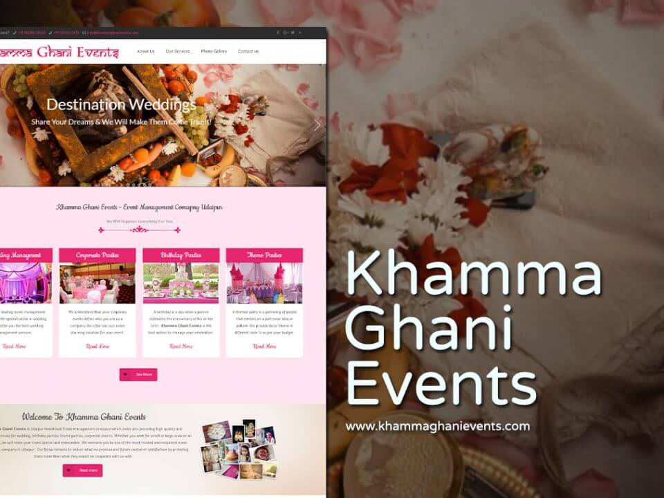 event management company web design