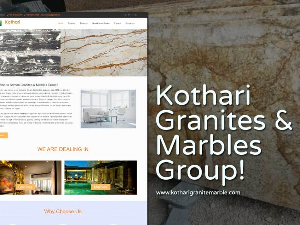 granite marble website design