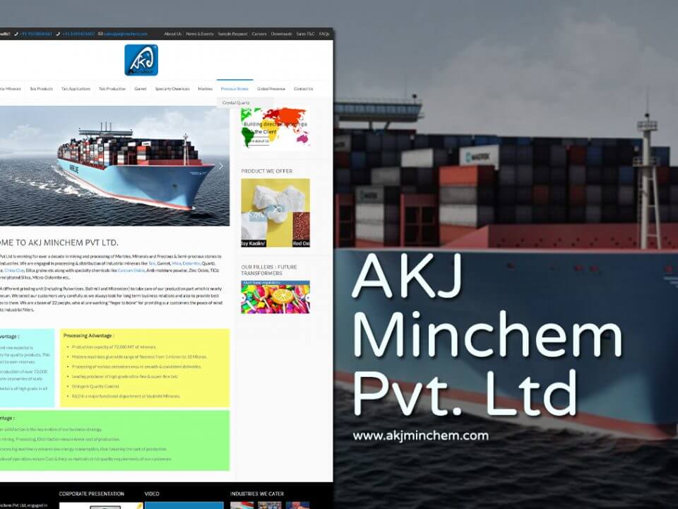 mineral company website designer