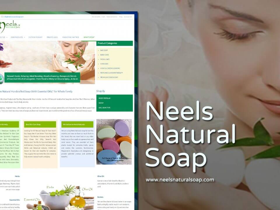 natural soap eCommerce web design