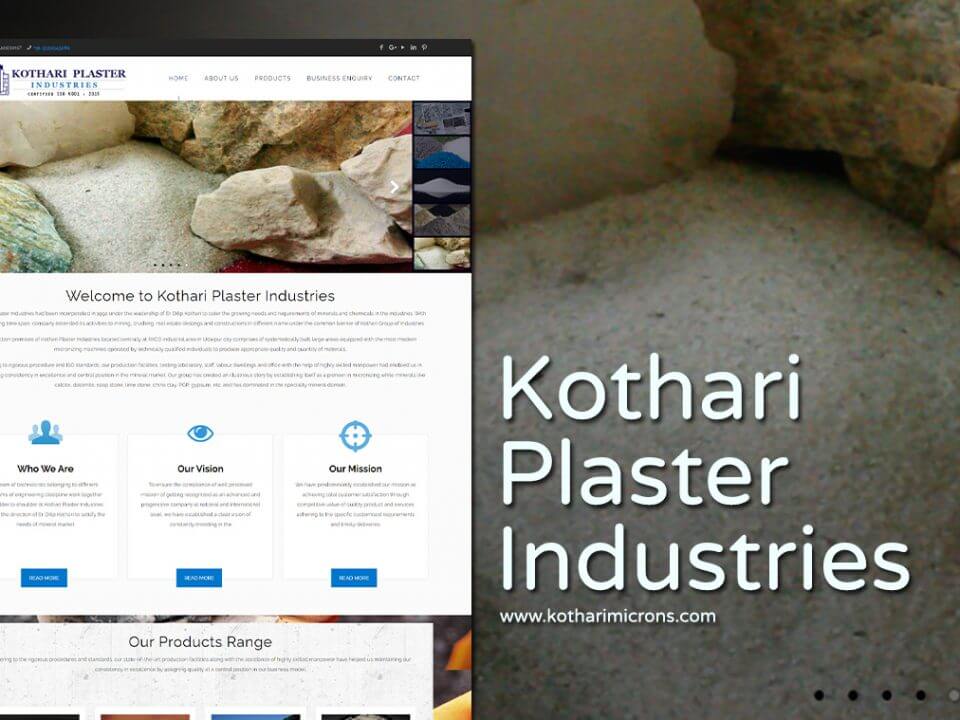 plaster industries website design