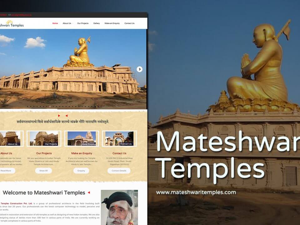 temple construction company web design