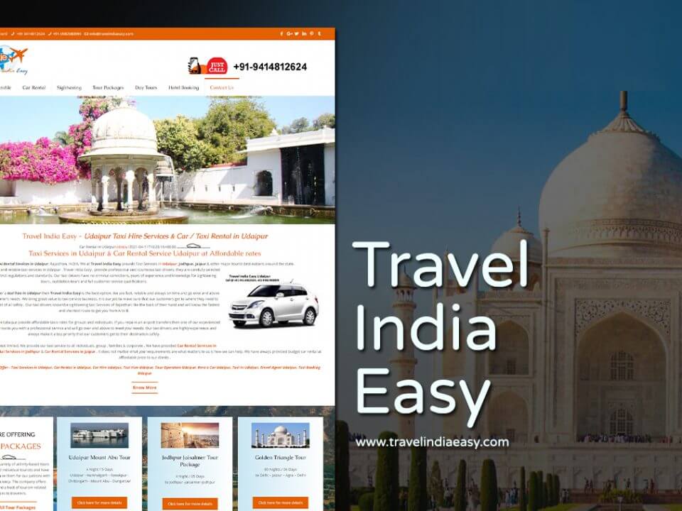 tour and travel company website design