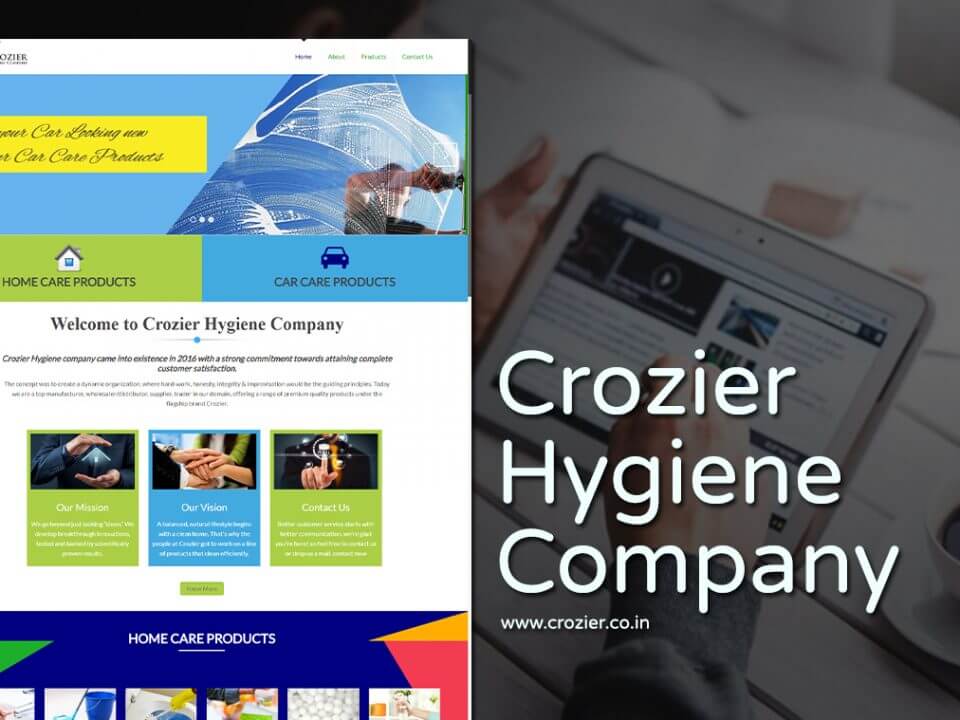 home care products website design
