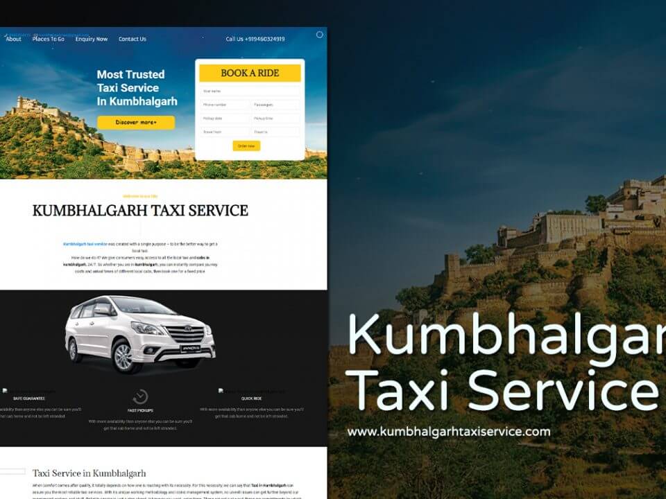 taxi booking website design