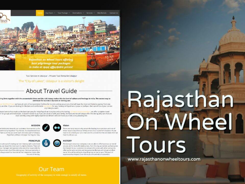 tour operator website design