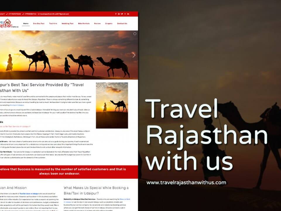 travel tour package website design