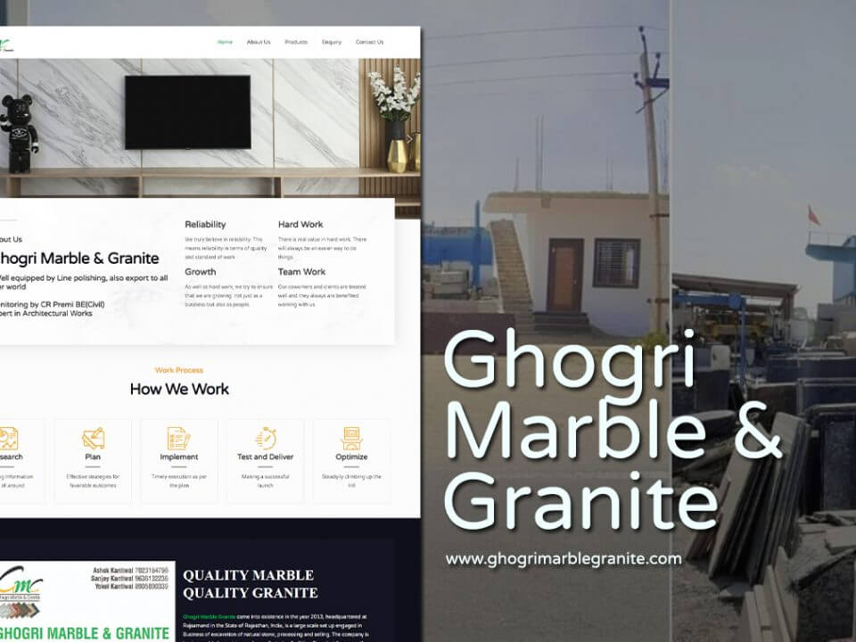 marble and granite website design