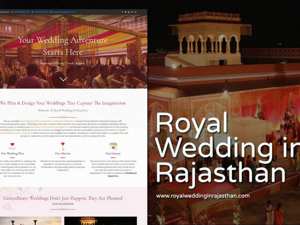 royal wedding website design
