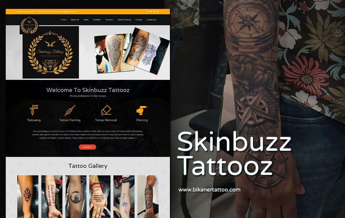 Tattoo Designs Website Template | Tattoo website, News web design, Web  design trends