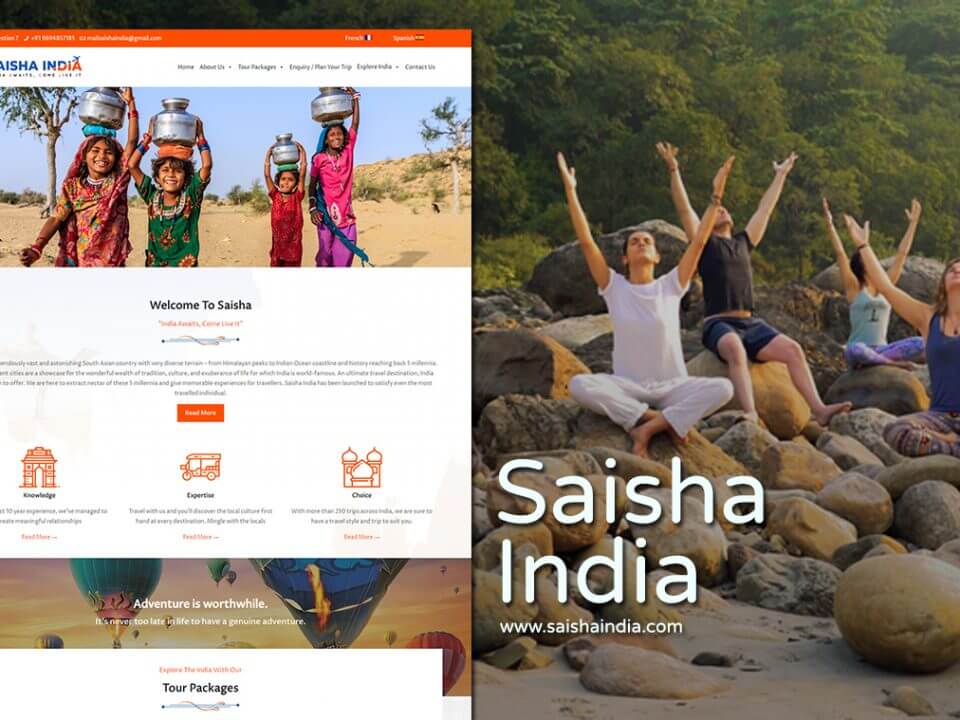 travel website design