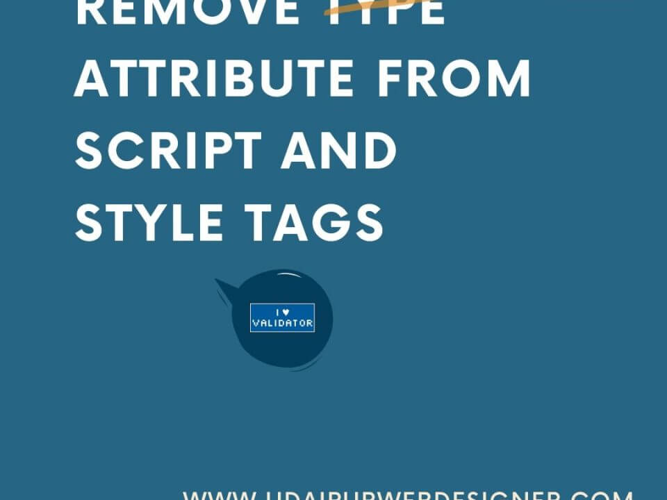 Remove type attribute from script and style tags